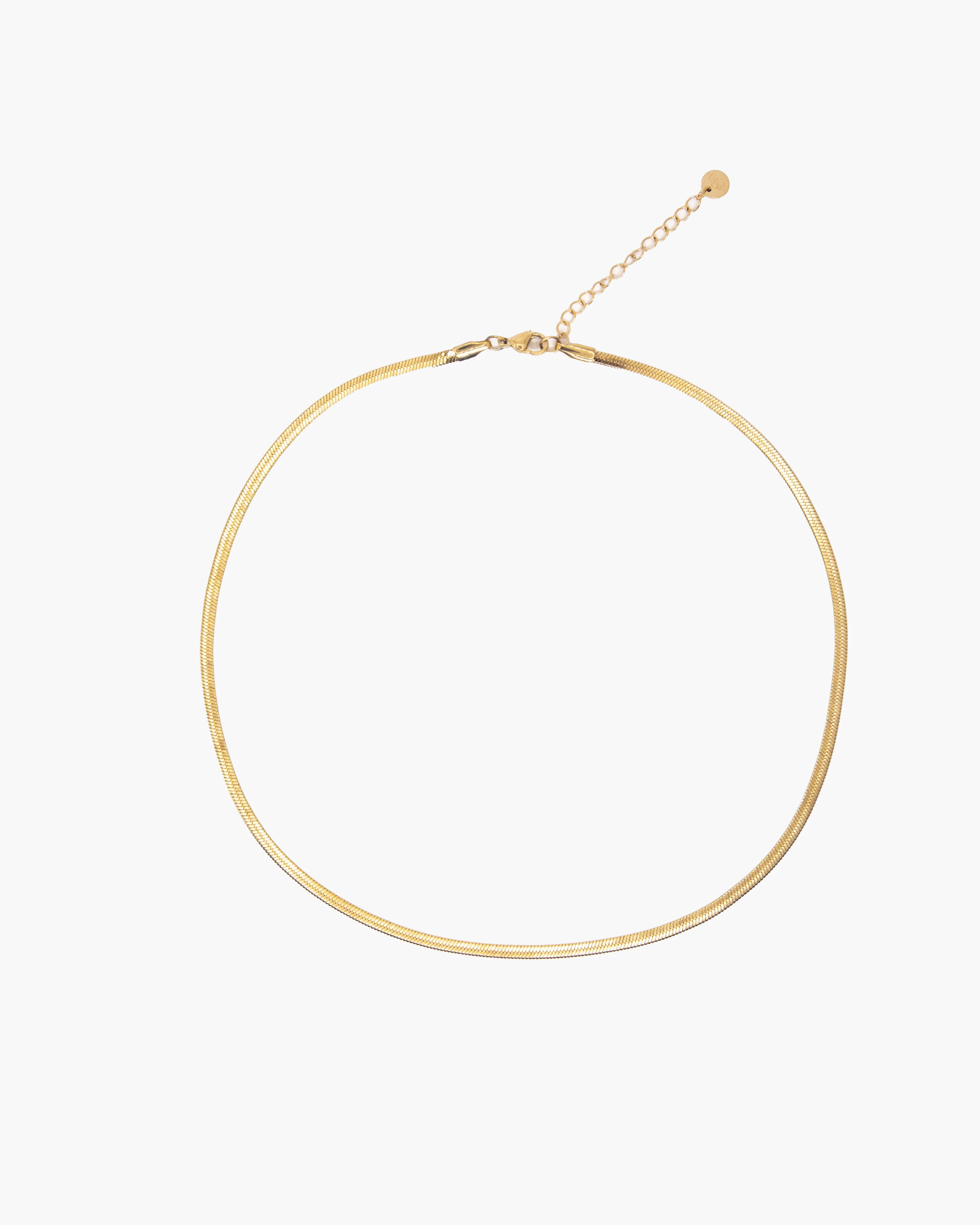 3mm Herringbone Chain Necklace - Image 5