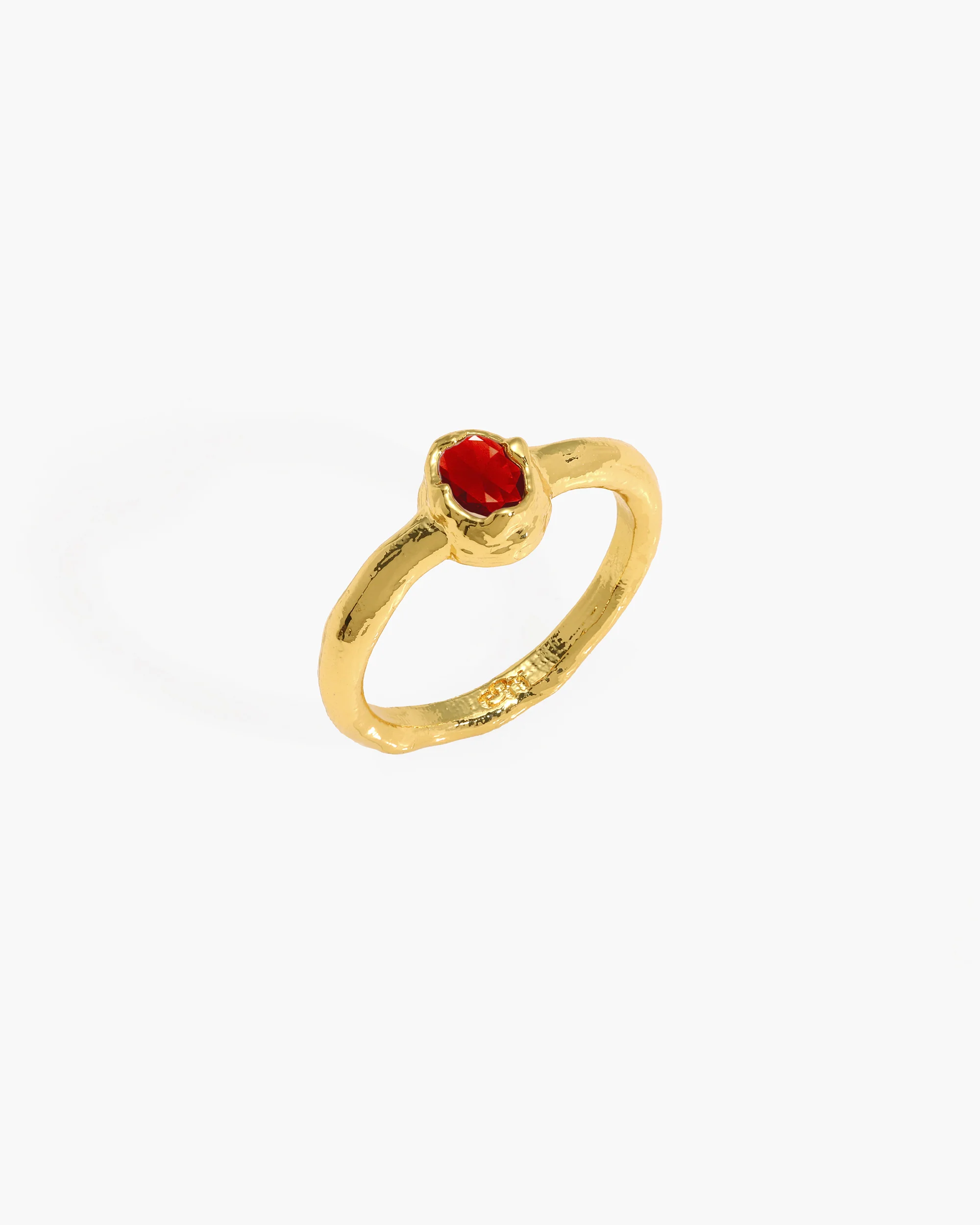 Birthstone Ring in Gold - July - Image 3