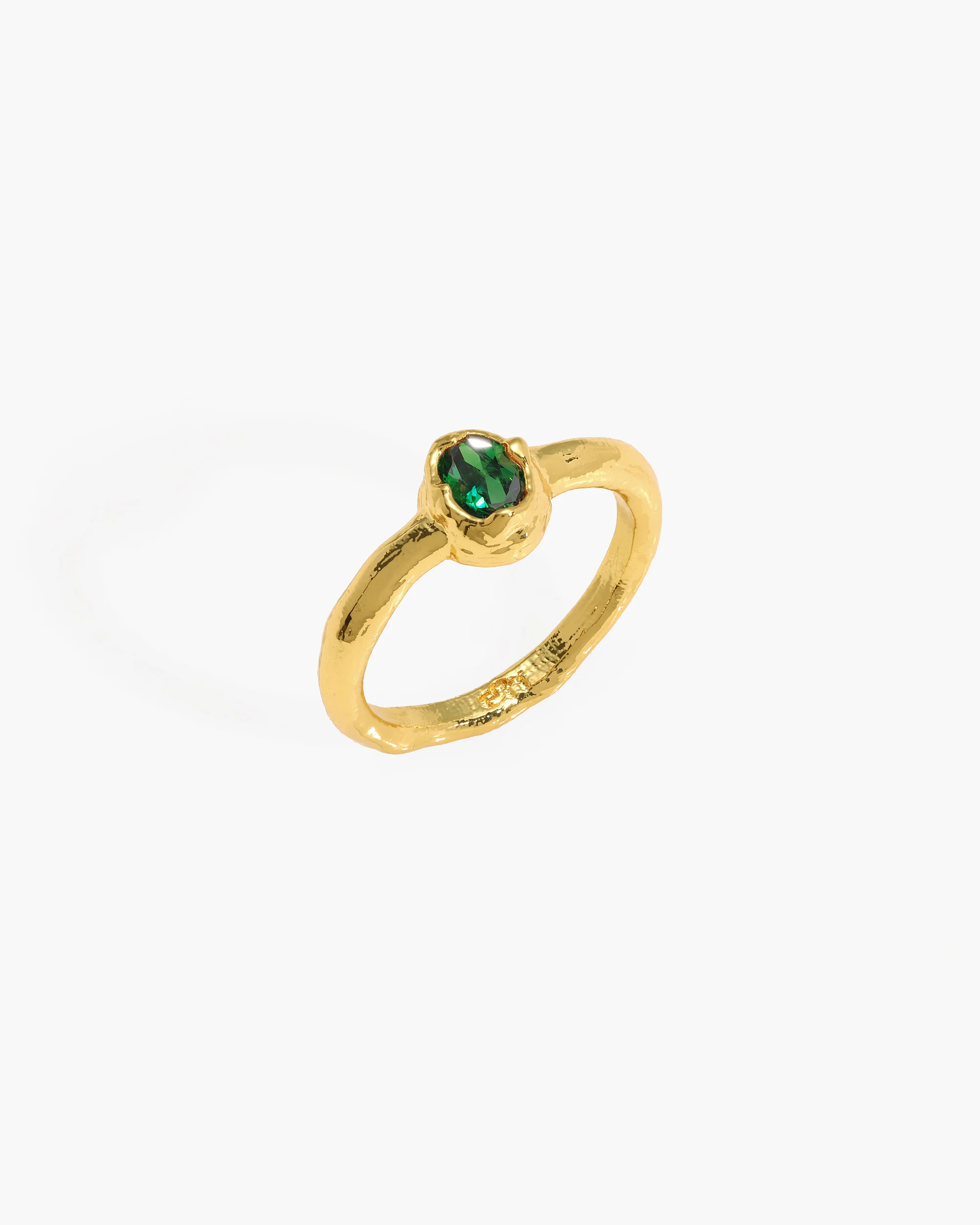Birthstone Ring in Gold - May - Image 3