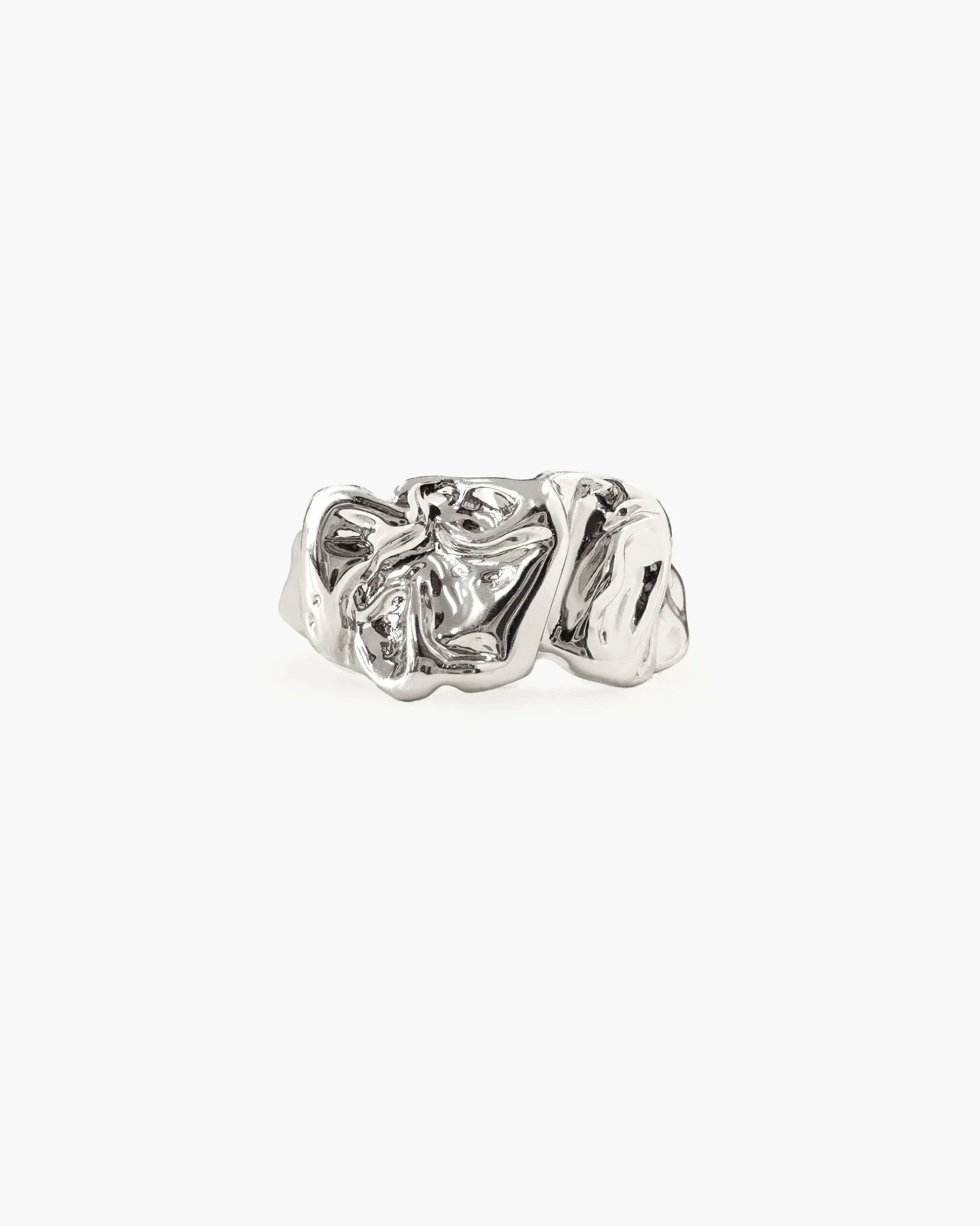 Textured Molten Ring in Gold - Image 4