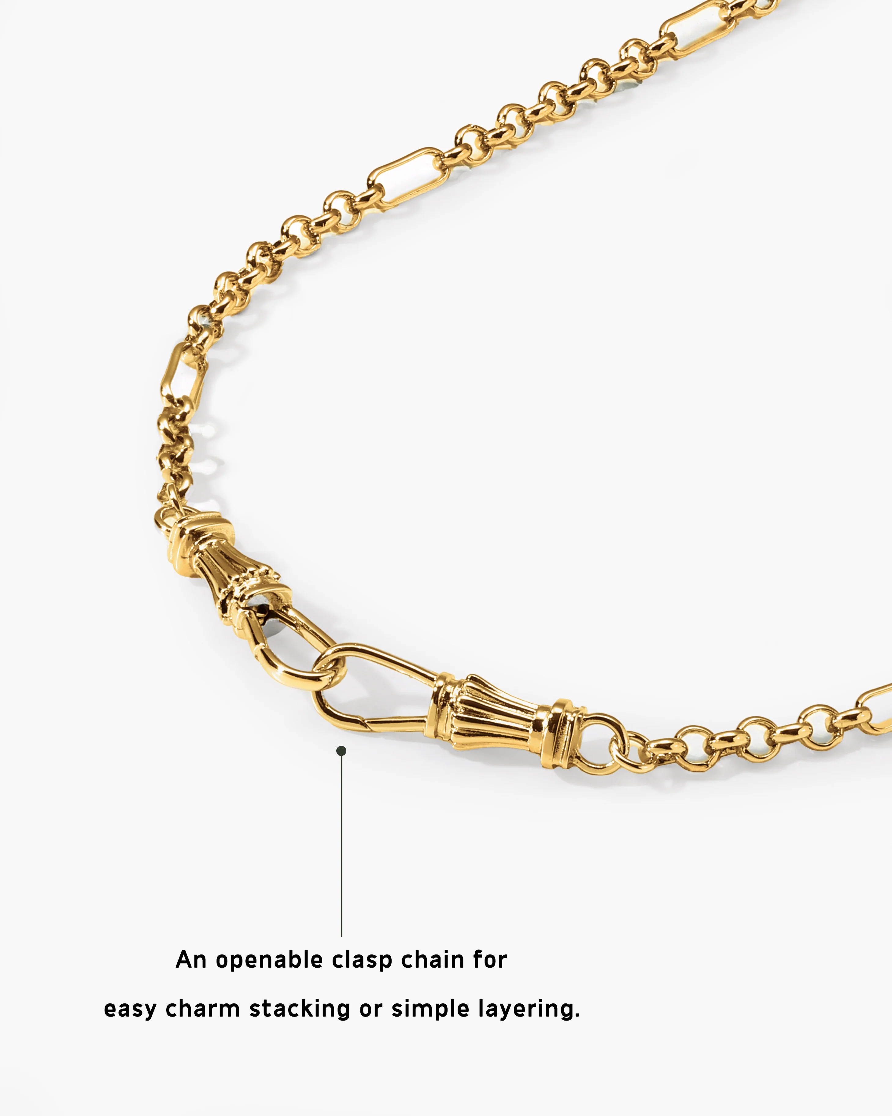 Deco Clasp Custom Charm Necklace - Image 4