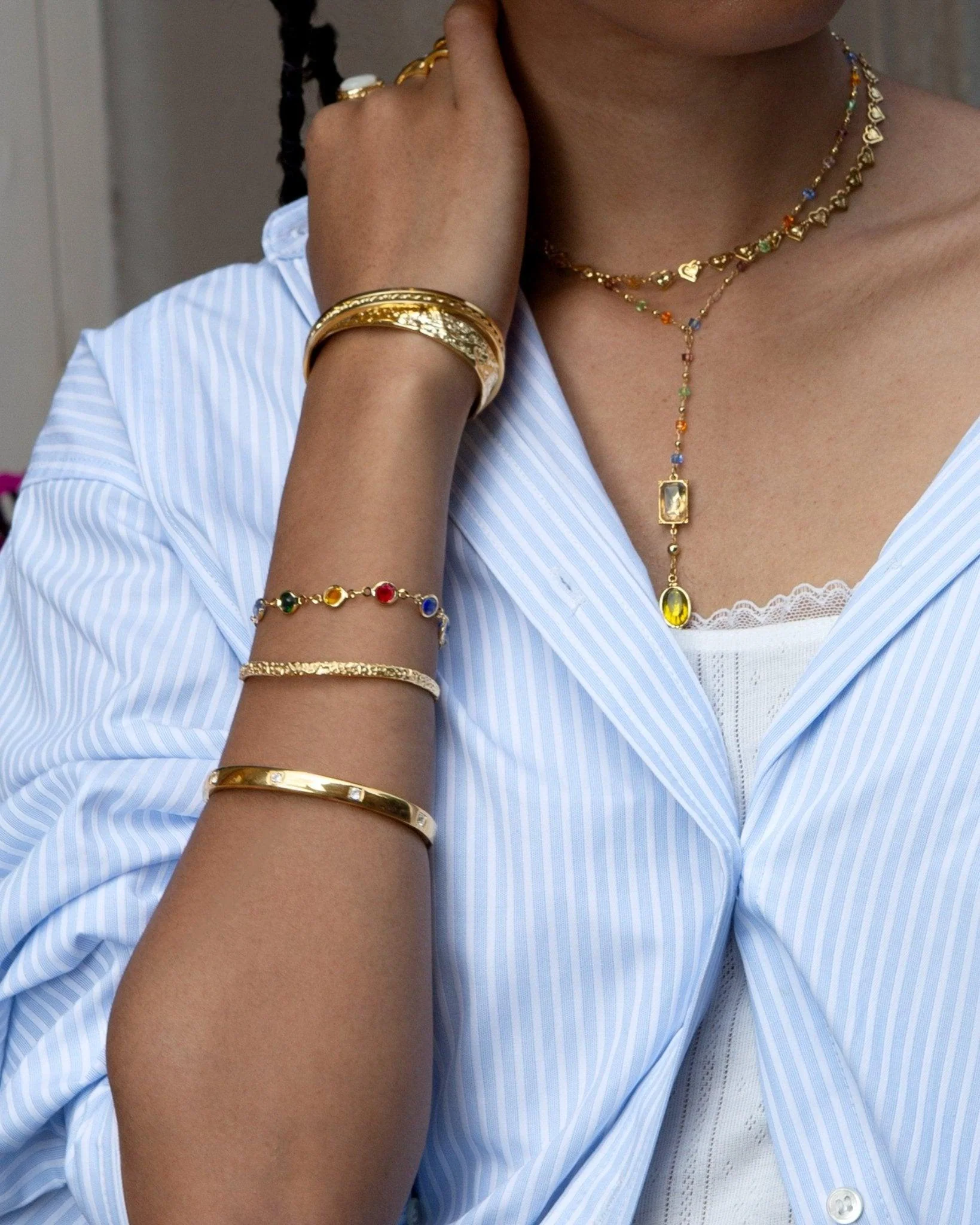 Gold Textured Bangle - Image 2