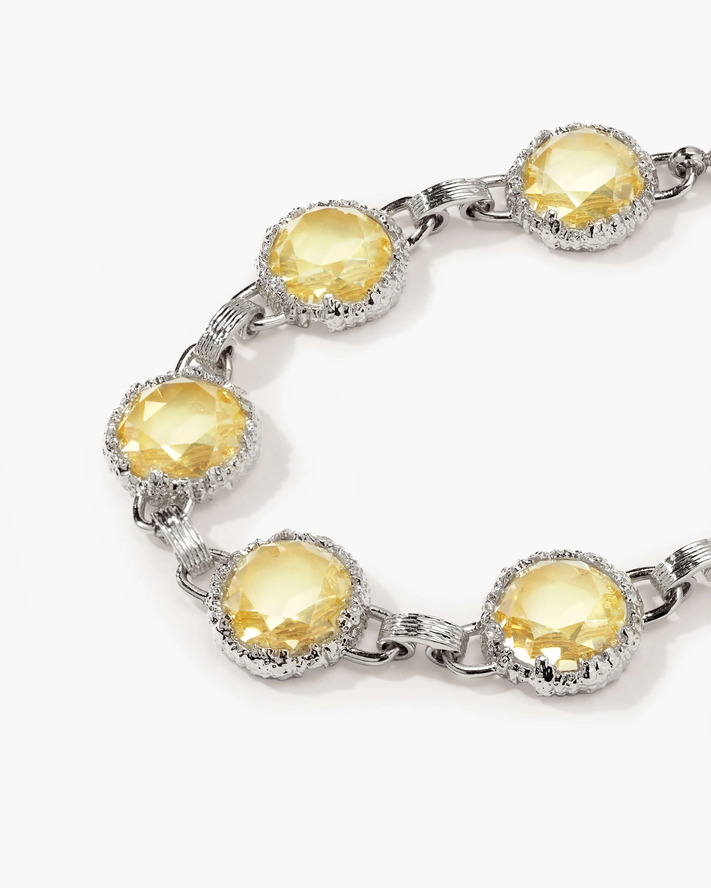 Honey Quartz Bracelet in Silver - Image 5