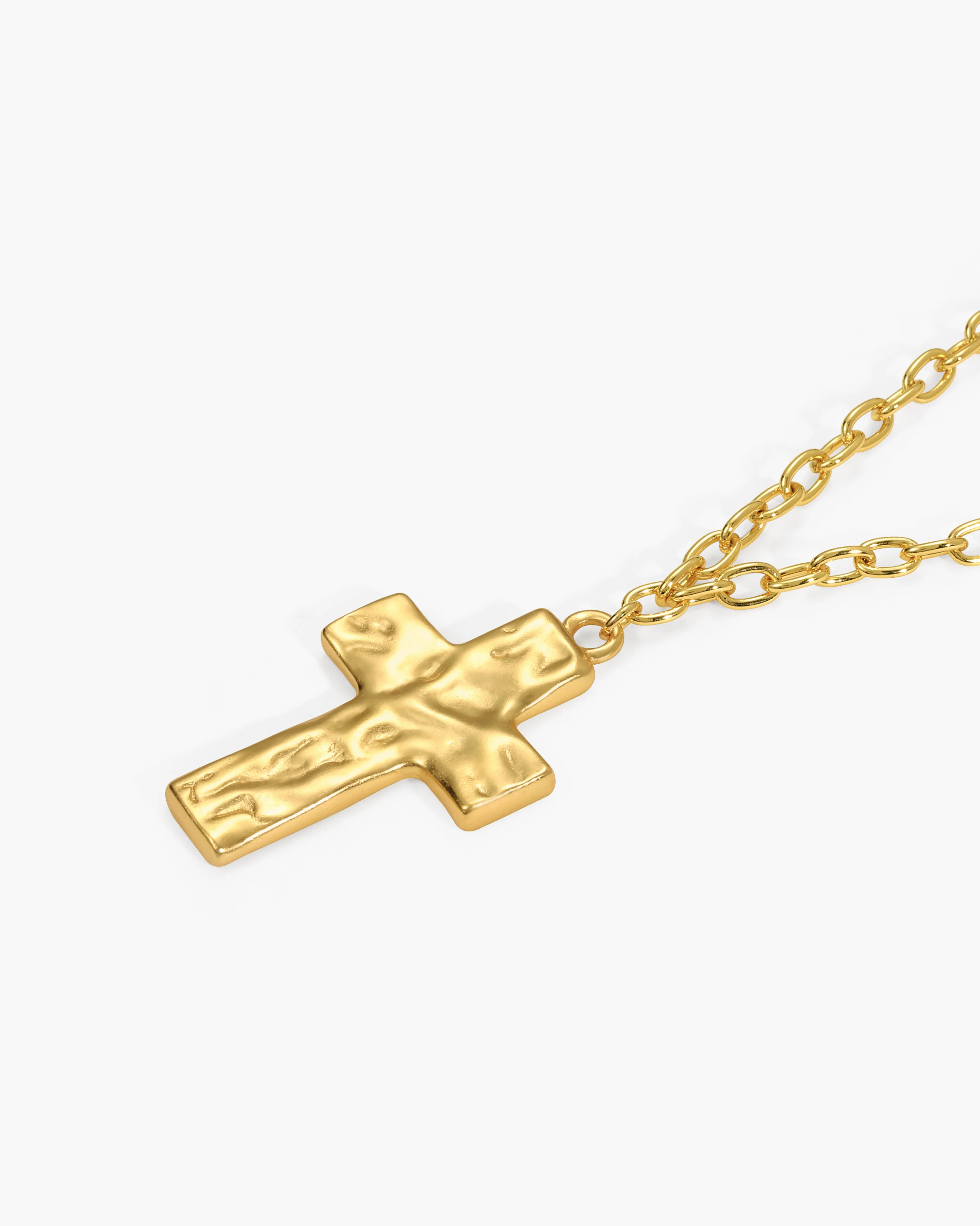 Icon Cross Necklace in Gold - Image 3