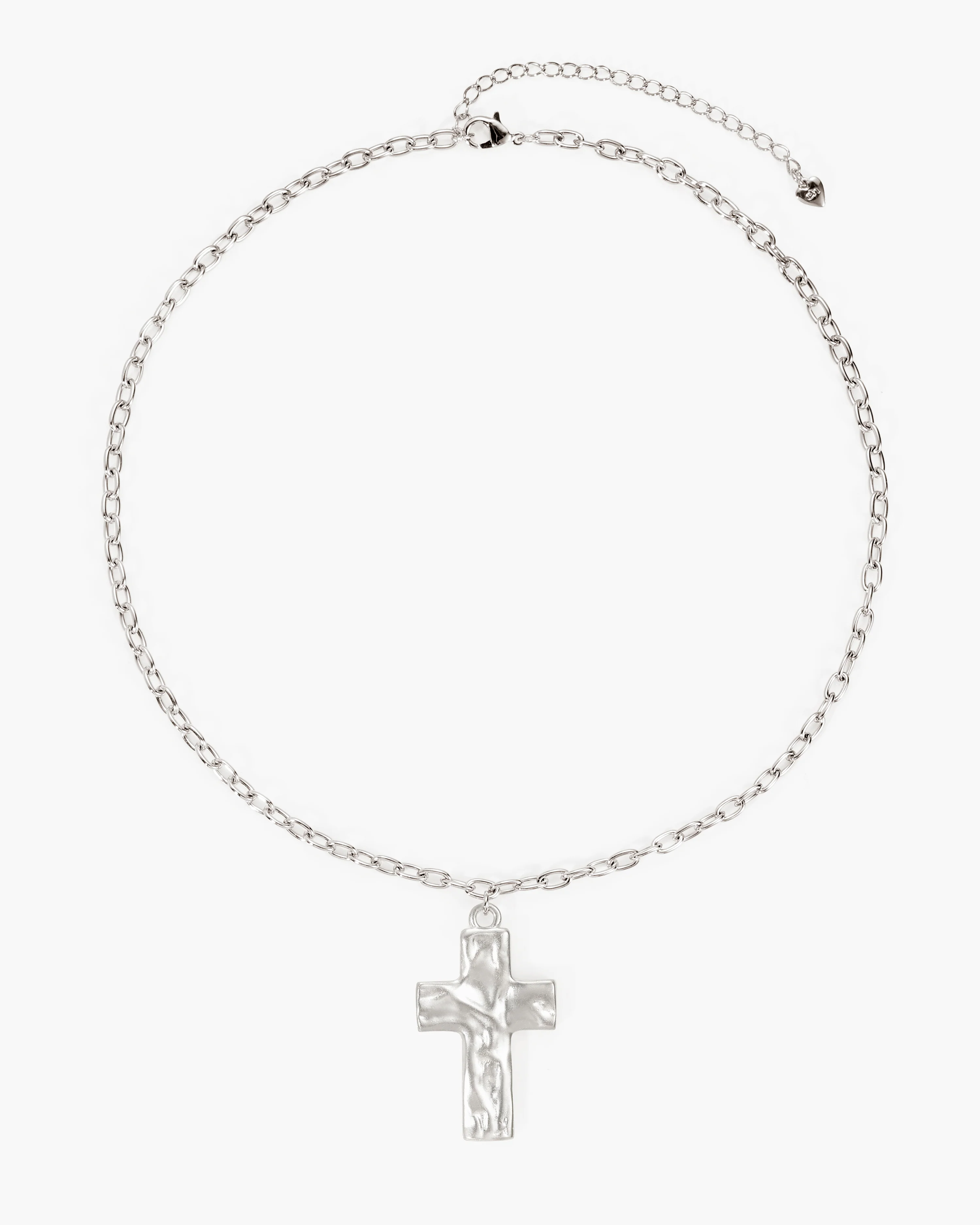 Icon Cross Necklace in Silver - Image 5