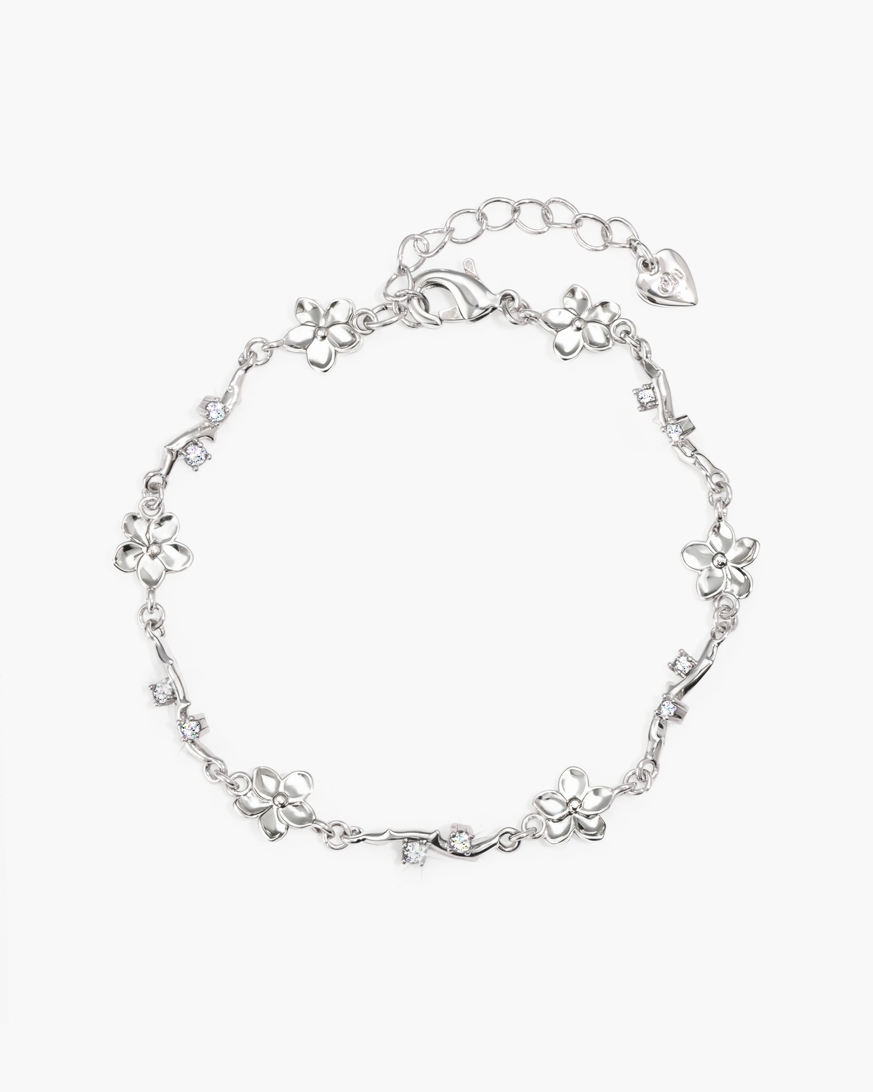 Ivy Floral Bracelet in Silver - Image 6