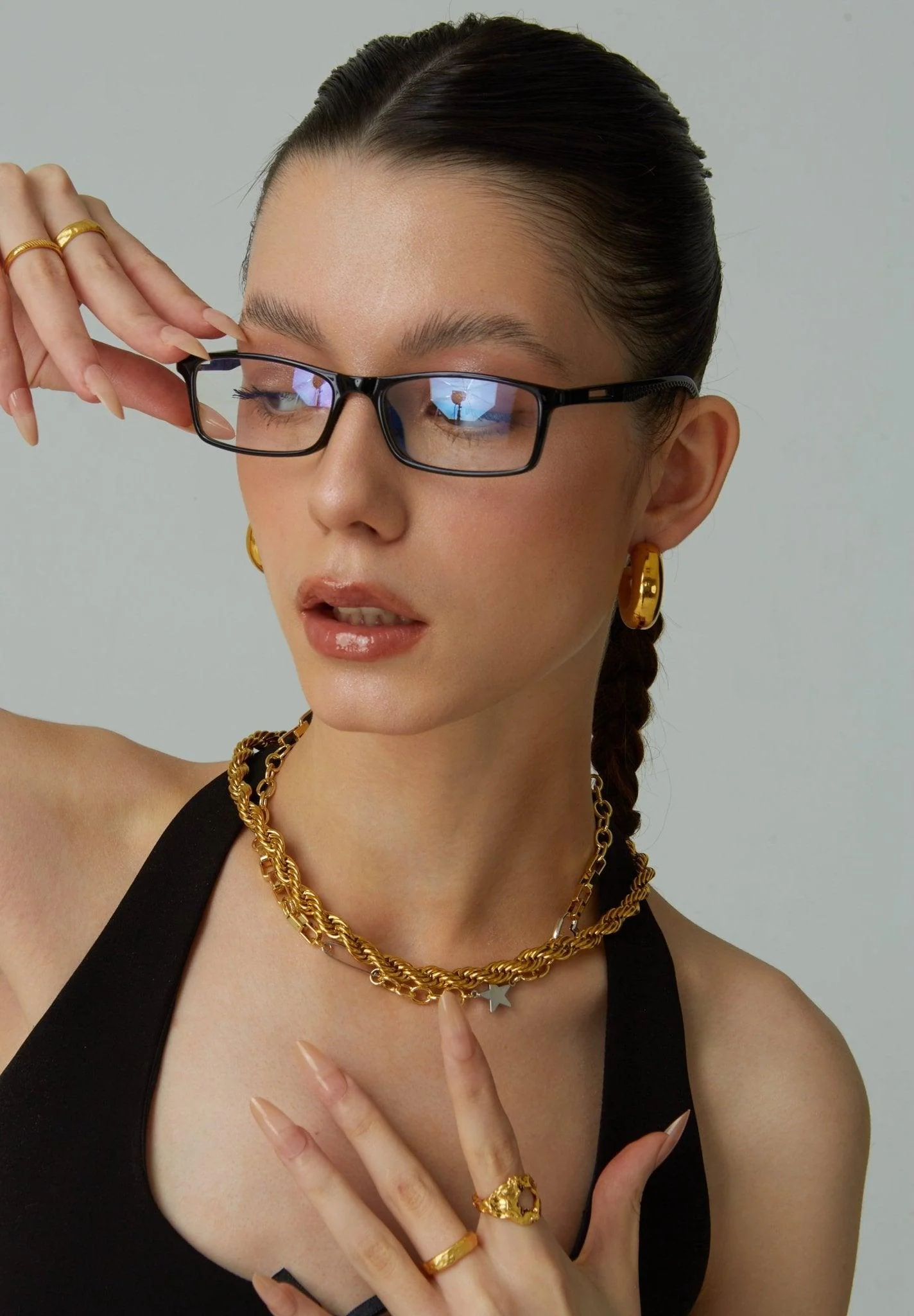 Chunky Hoop Earrings - Image 2