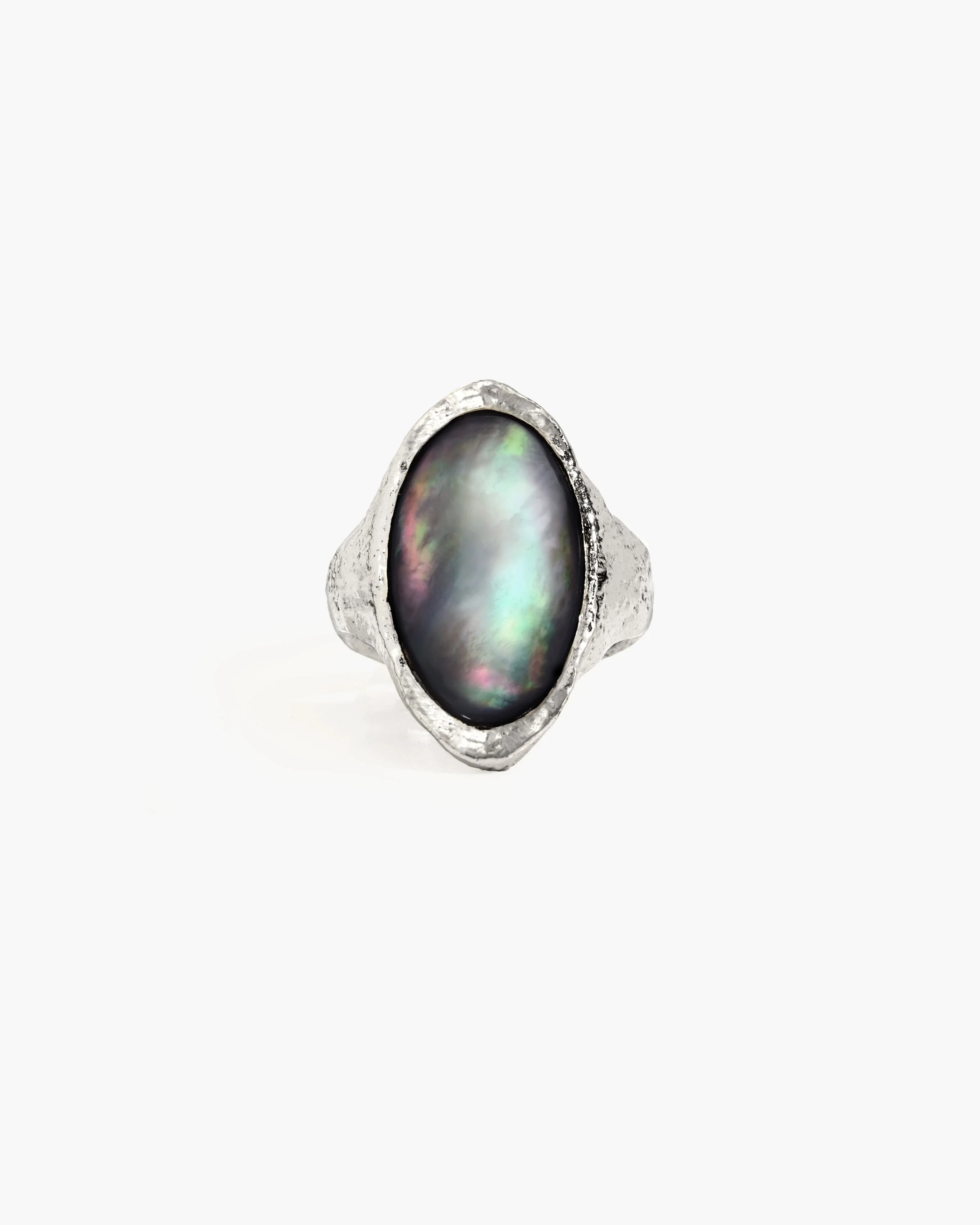 Midnight Oval Shell Ring - Image 6