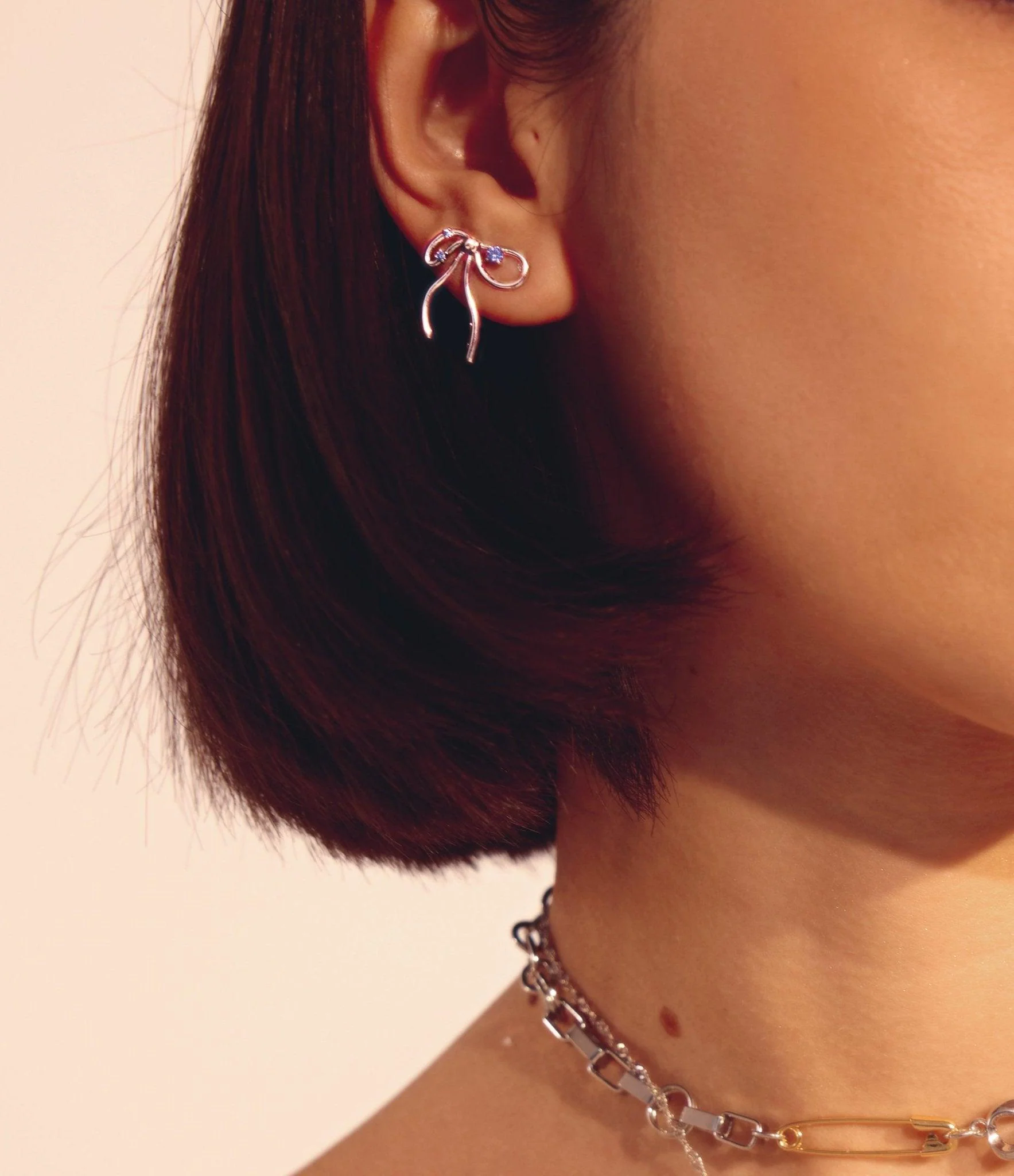 Mini Miffy Stud Earrings in Silver - Image 2