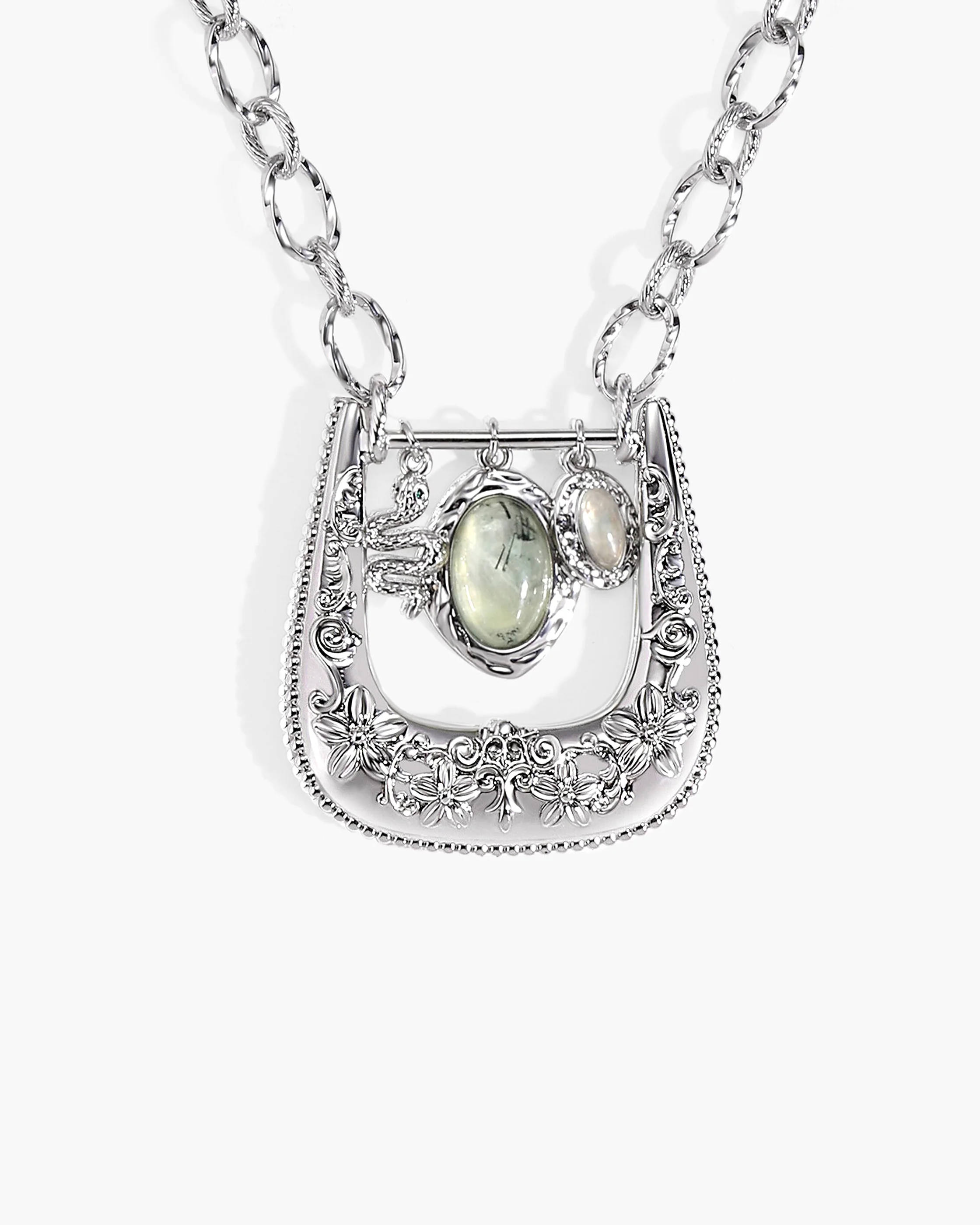 Orbit Charm Buckle Pendant Necklace - Image 5