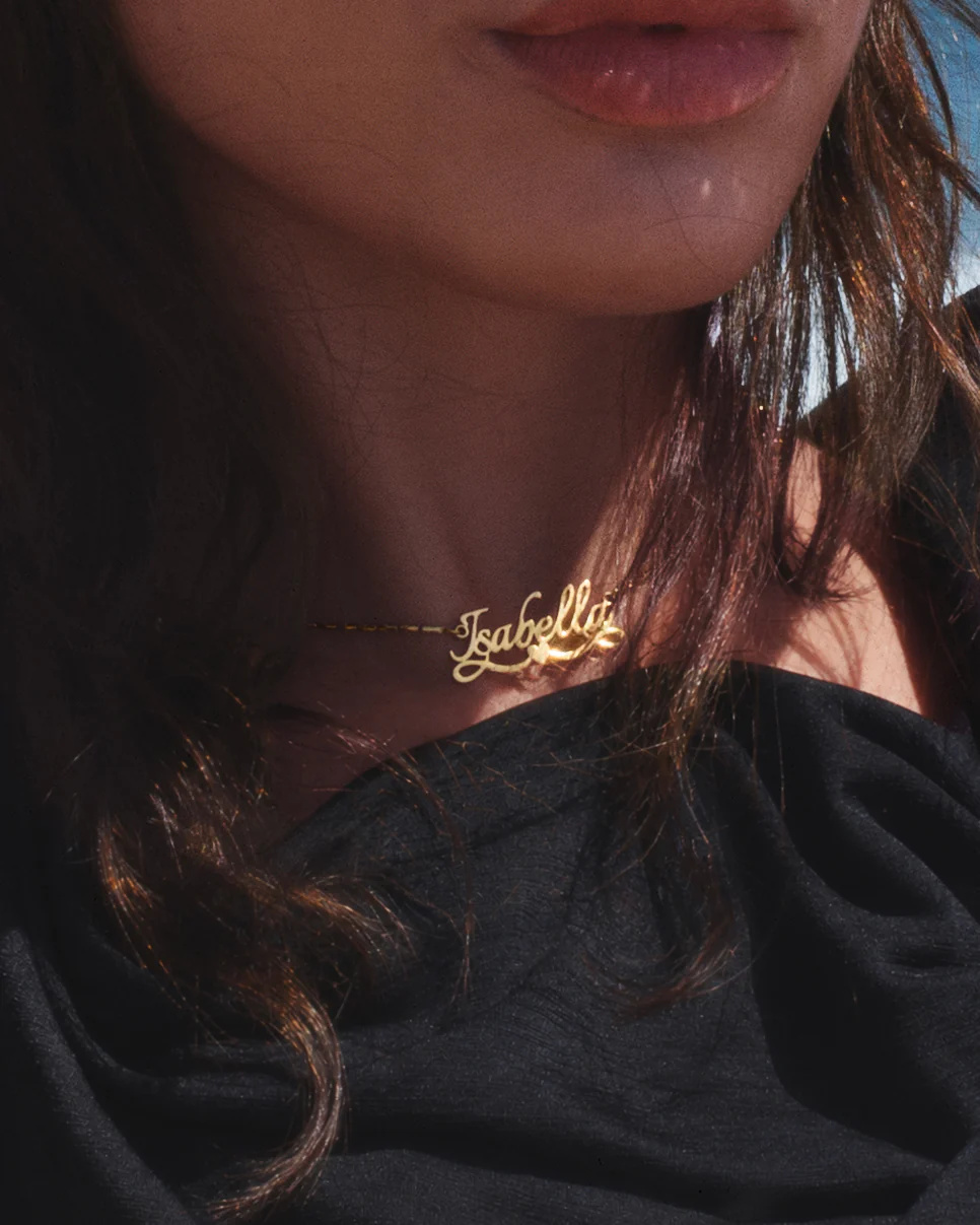 Personalized Name Necklace, Angel Wings - Image 2
