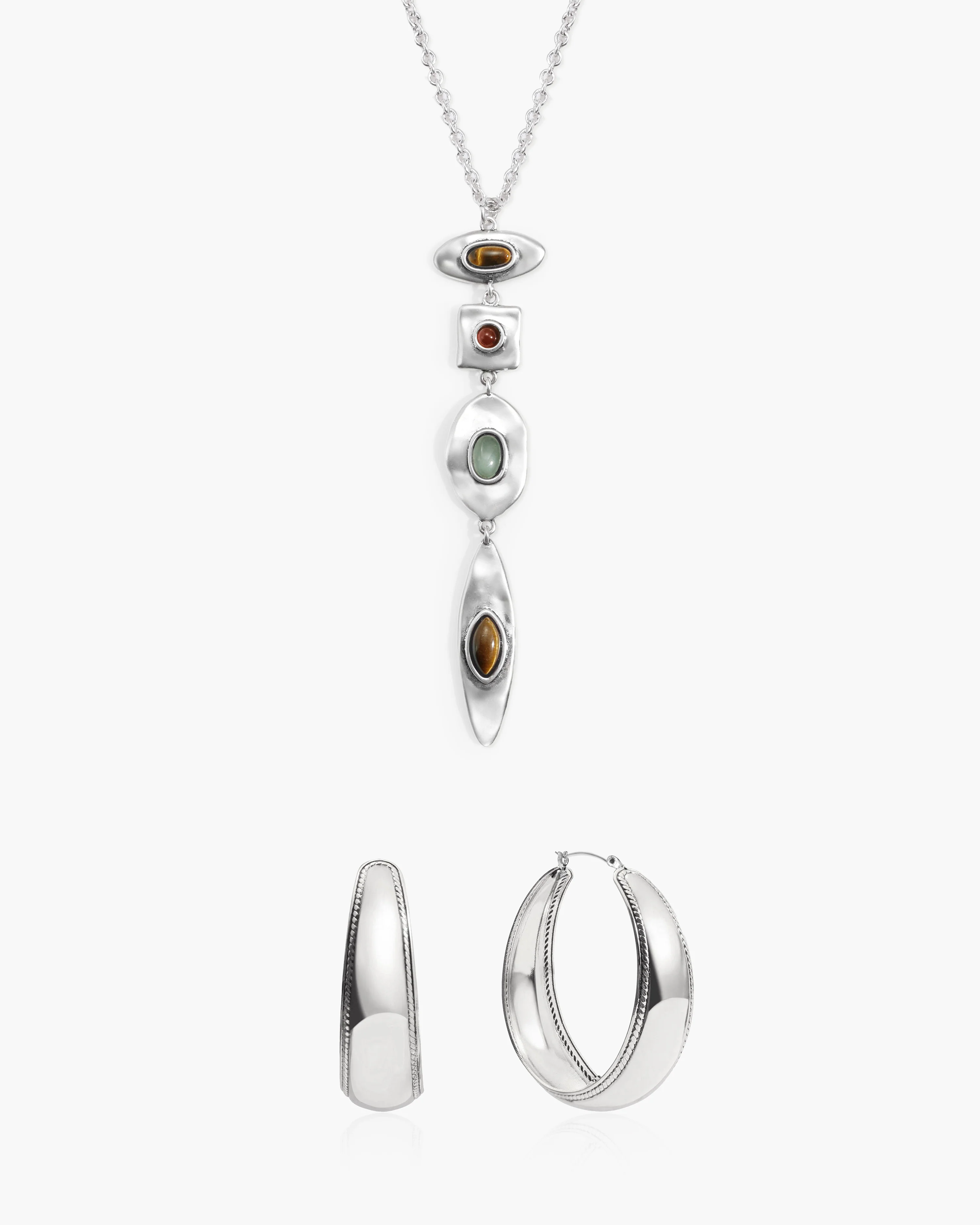 Petra Multi-Stone Drop Necklace - Image 6