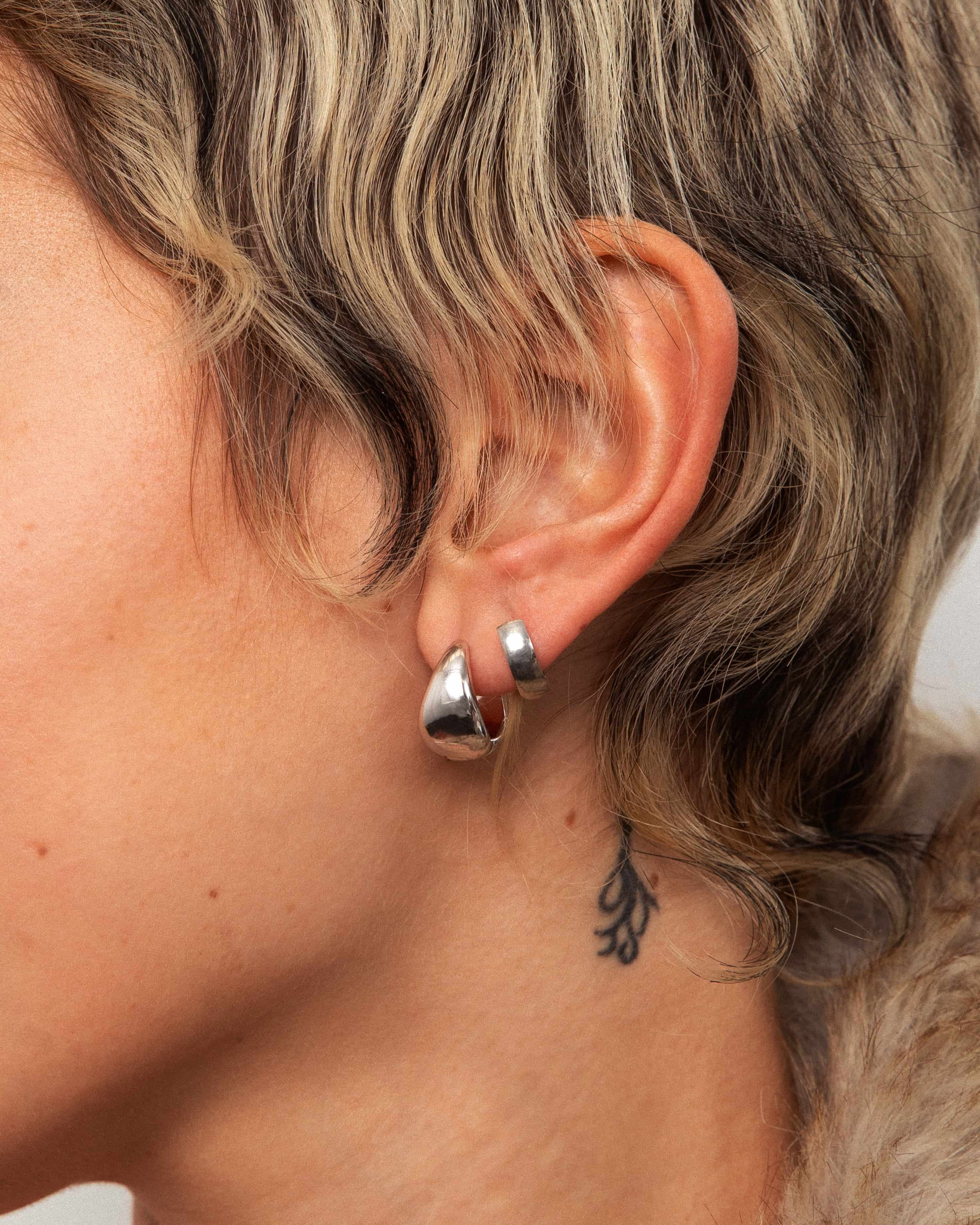 Silver Waterdrop Earrings - Image 2