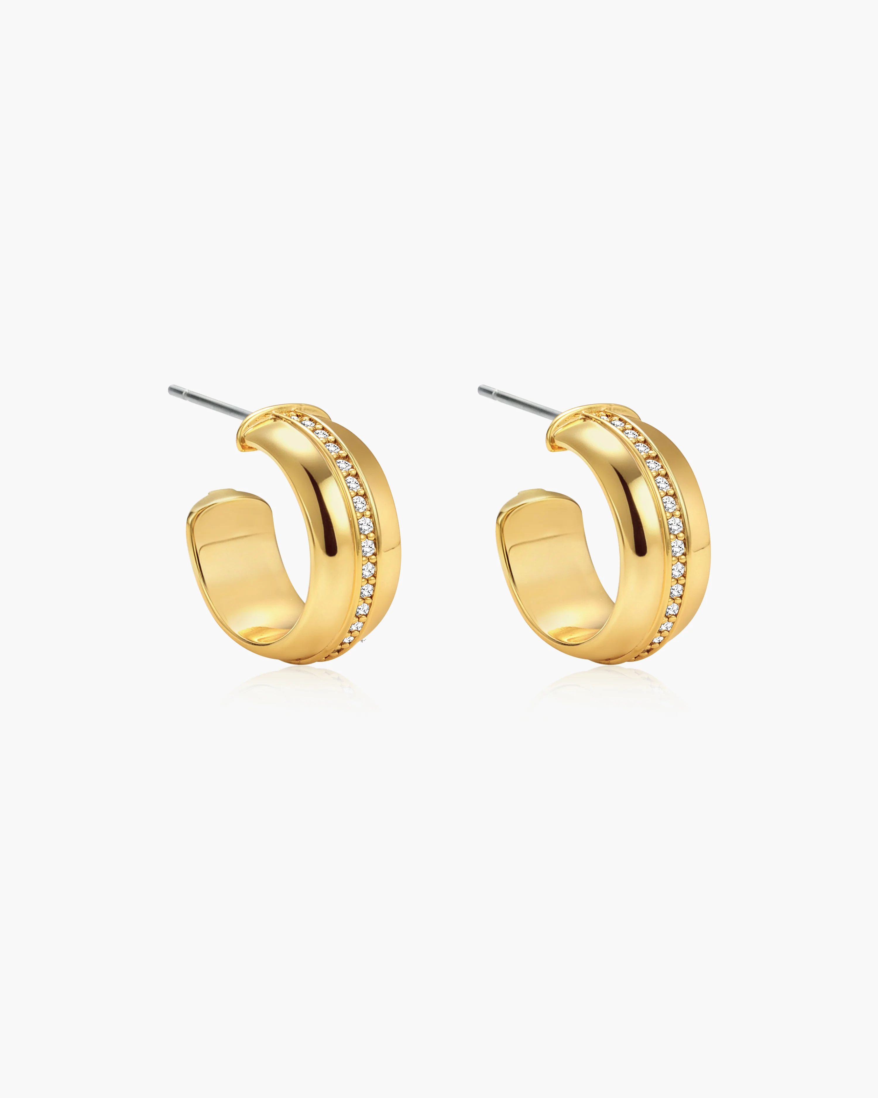 Vice Hoop Earrings in Gold - Image 3