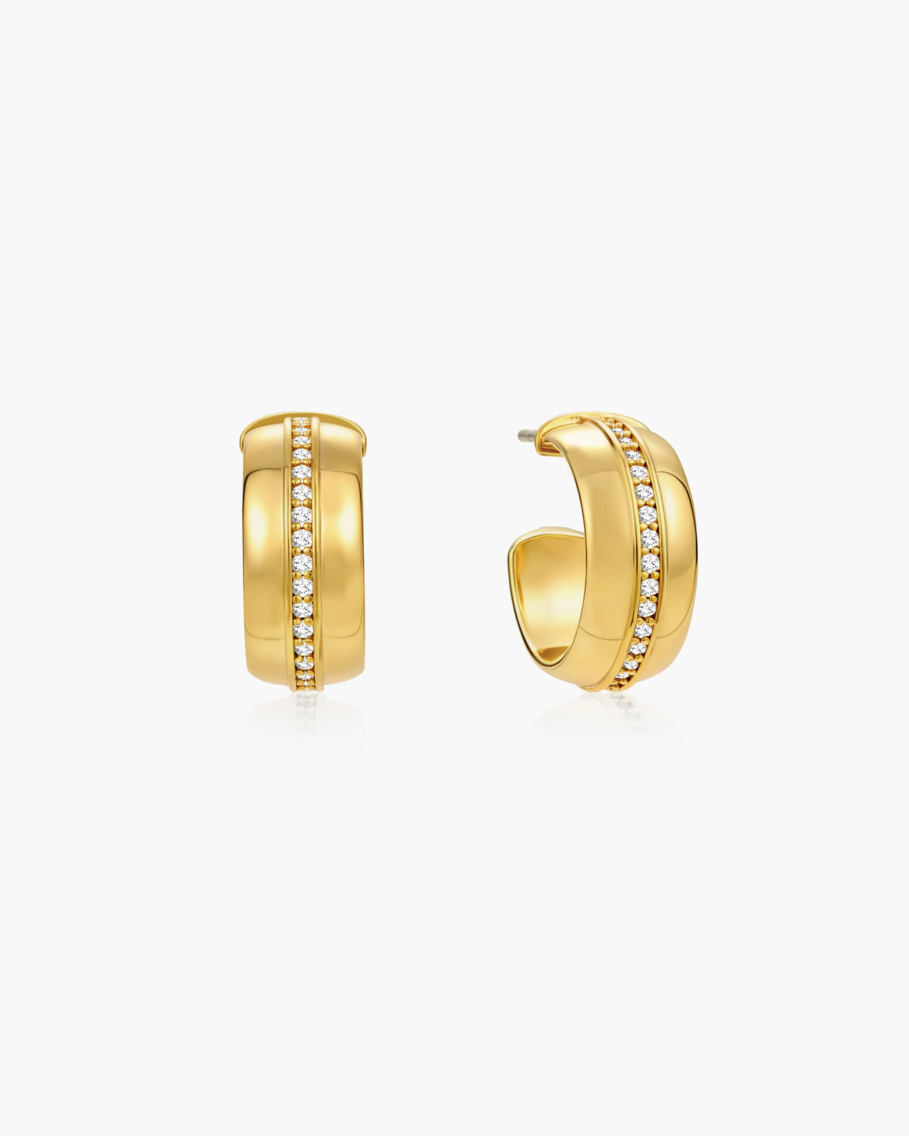 Vice Hoop Earrings in Silver - Image 4