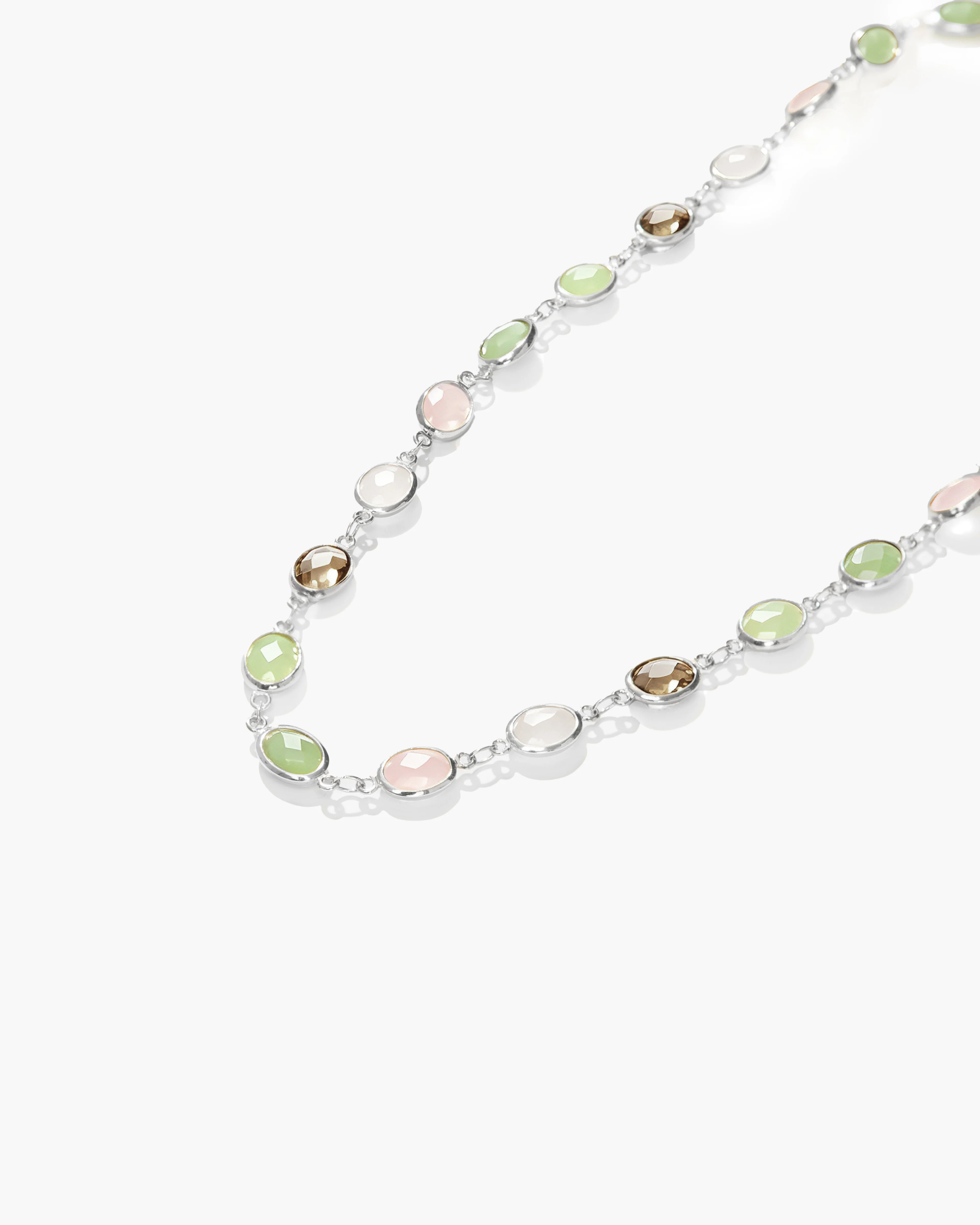 Whimsical Romance Stone Necklace in Silver - Image 5